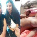 Analı Kızlı Sahilde Çıplak İfşa